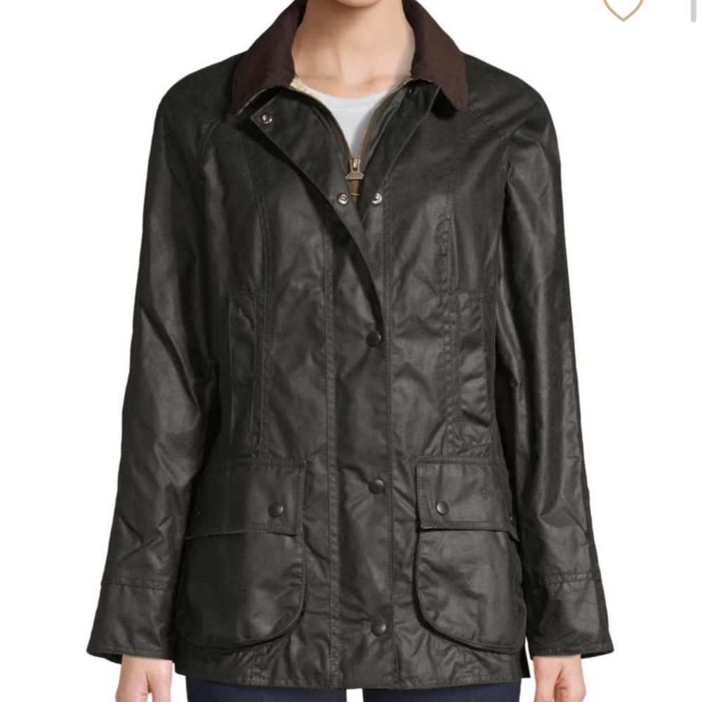 Barbour Beadnell Dark Green Wax Jacket